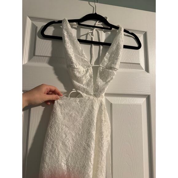 Peppermayo White Lace Tie Cut Out Dress Peppermayo White Lace Tie Cut Out Dress